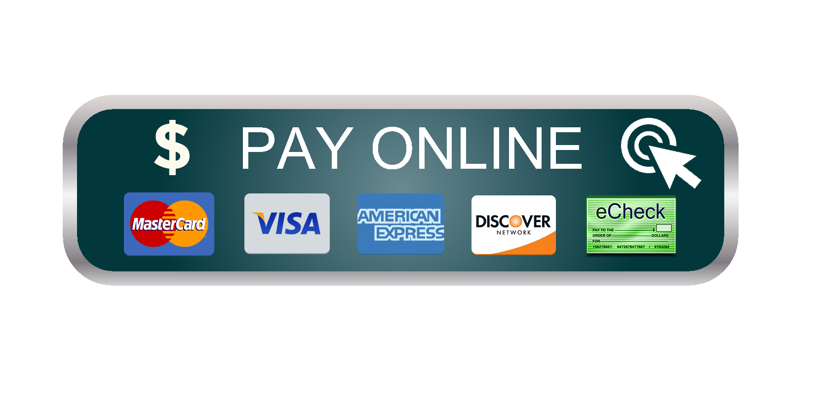 Pay Online Button image with credit card company logos listed
